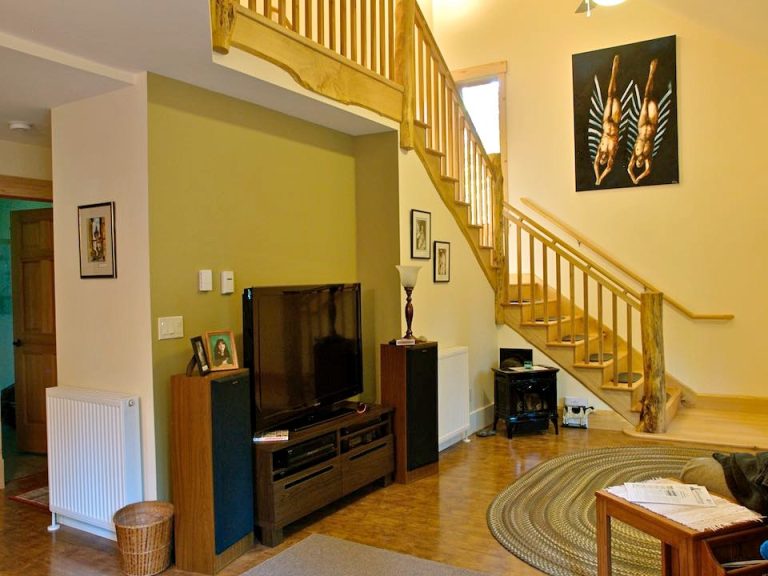 Custom maple for rustic stairs